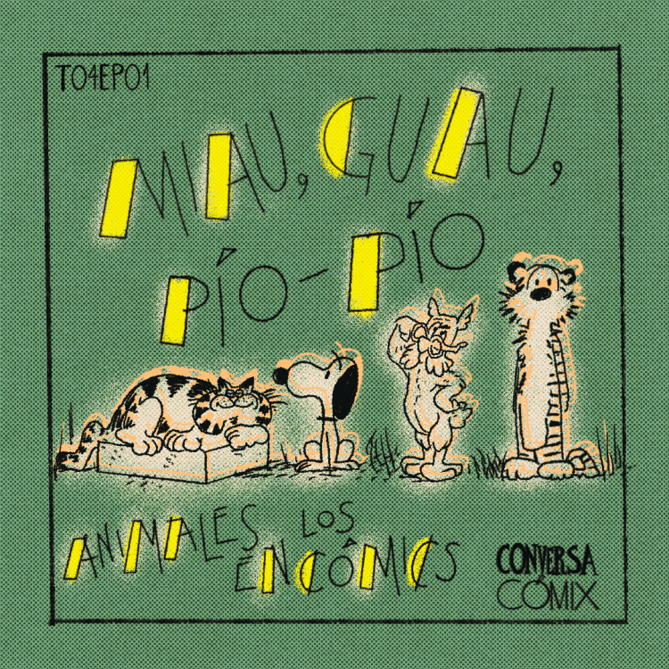 Portada del episodio 1 de la temporada 4, dedicado a animales. Un garfield, un snoopy, un búho y un hobbes dibujados.